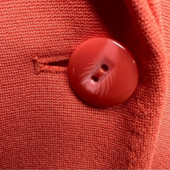 Chicos Orange Blazer 3 Button Jacket Modern Career Casual Women's Size L - Picture 4 of 9